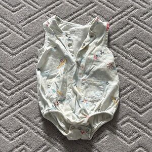 Pete Printed Sleeveless One-Piece Romper